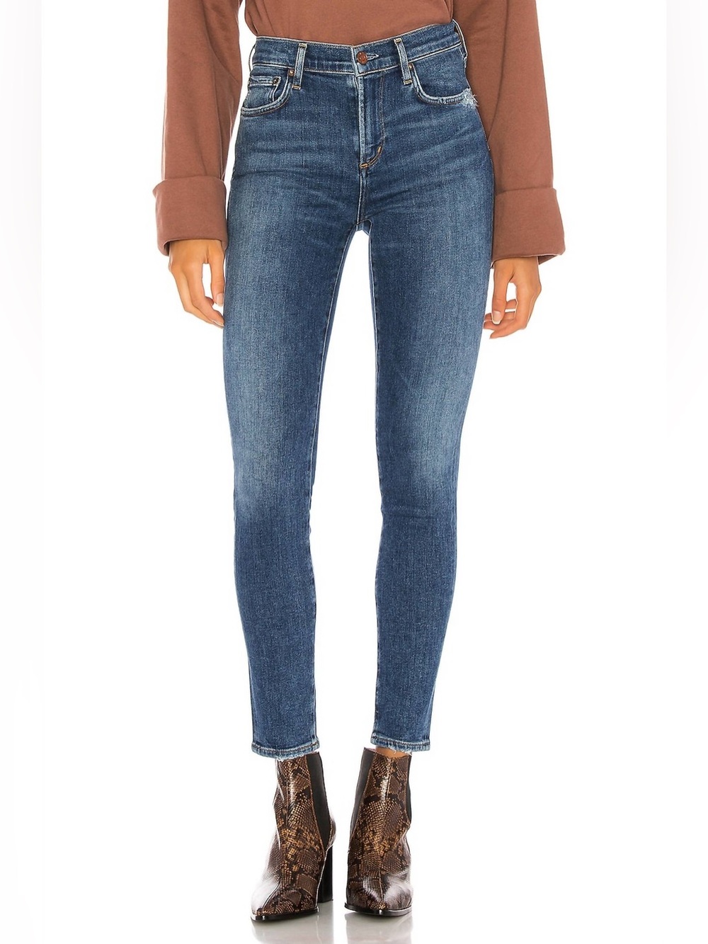 Agolde Sophie Mid Rise Skinny Ankle Jeans